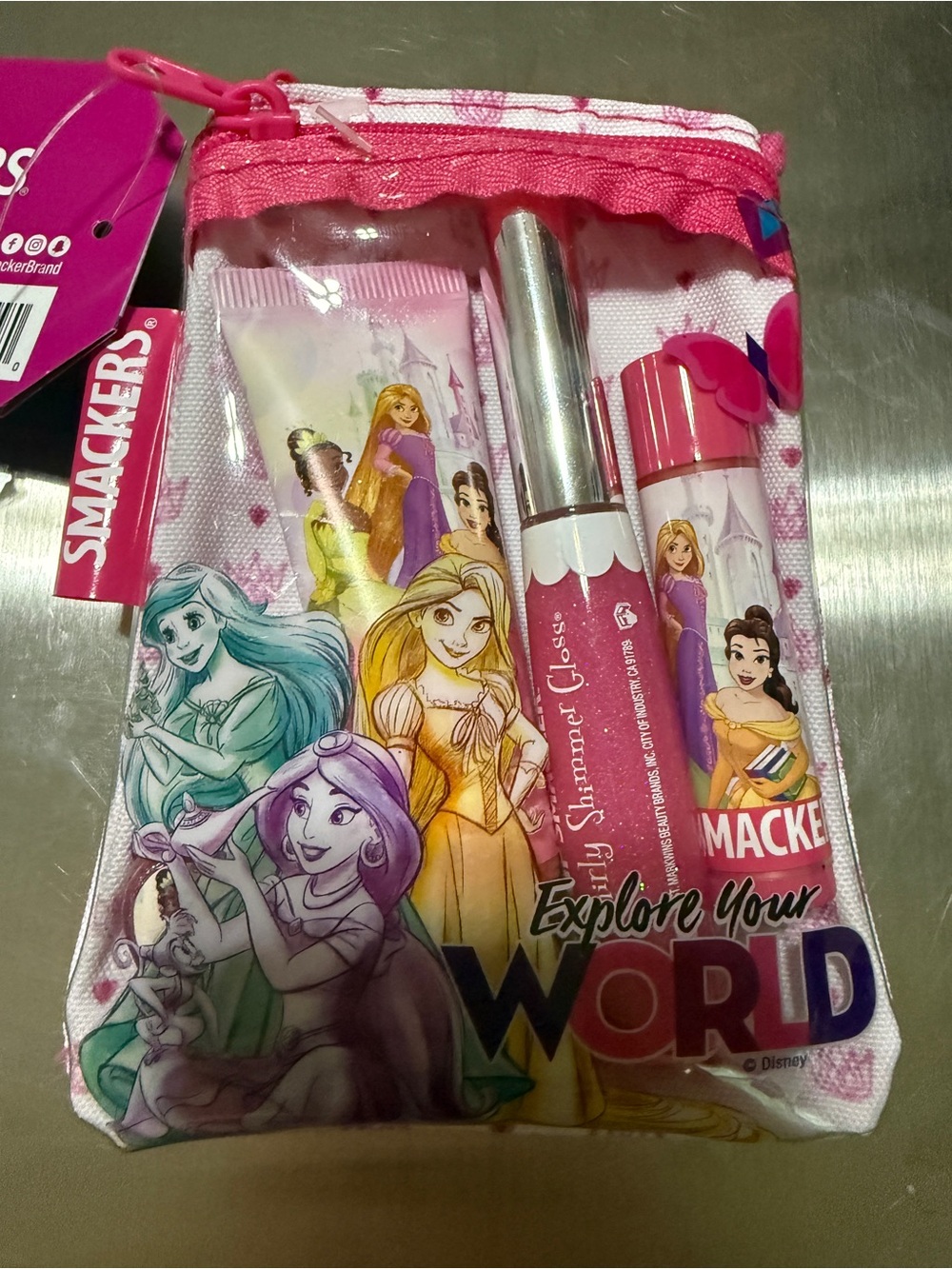 Disney Princess Pink Lip Gloss & Lip Balm Set
